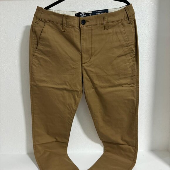 Hollister SKINNY CHINO PANTS Dark Khaki